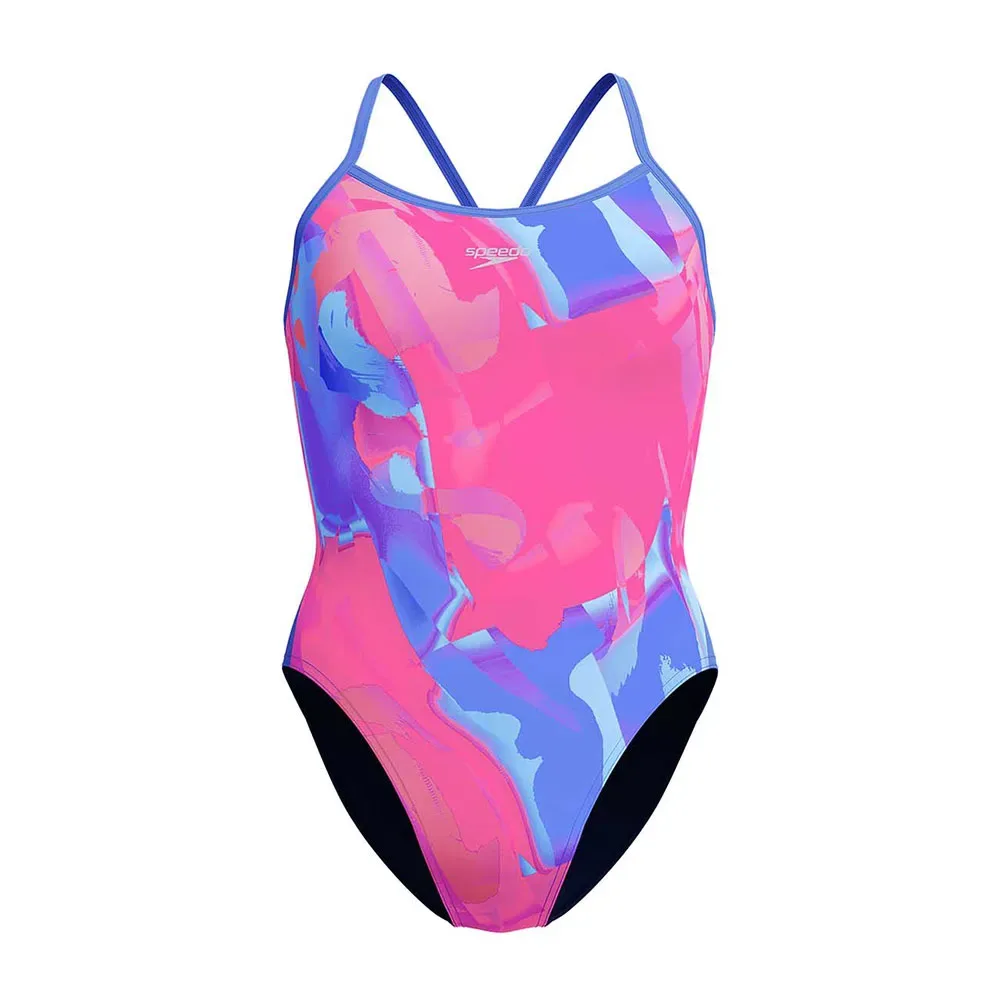 Placement Digital Turnback Swimsuit Multi Tide / Diva UK 36 Women - Speedo - FashionsVida
