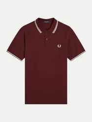 Poloshirt mit Doppelstreifen Braun S