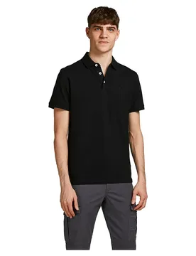 Polo à Manches Courtes Paulos Black / Detail Tonal / Black / Slim S