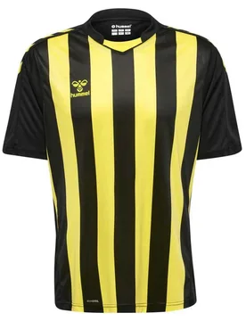T-shirt à Manches Courtes Core Xk Striped Black / Blazing Yellow 3XL - Hummel - FashionsVida