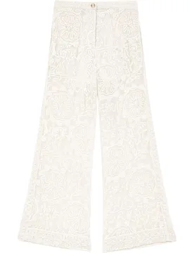 Pantalones anchos de mujer de guipur - Maje - FashionsVida