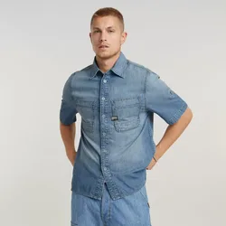 Santed doube pocket reguar shirt mae