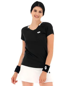 Squadra Ii Short Sleeve T-shirt Black M - Lotto - FashionsVida