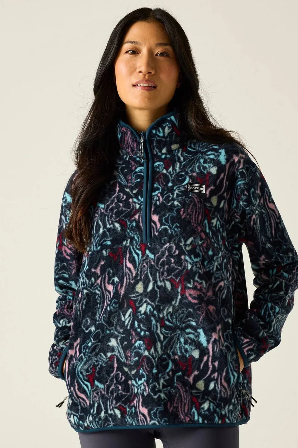 Amble Half Zip Walking Fleece Sweatshirt - Dark Blue - Size: 10 - Dare 2b - FashionsVida