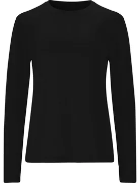 Alvaly Melange Damen Longsleeve, schwarz 40