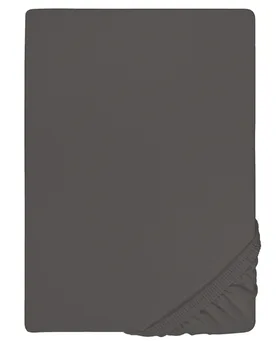 Jersey-Elastic-Boxspring-Spannbetttuch dunkelgrau, 1x 90x190 cm - 100x220 cm - Biberna - FashionsVida