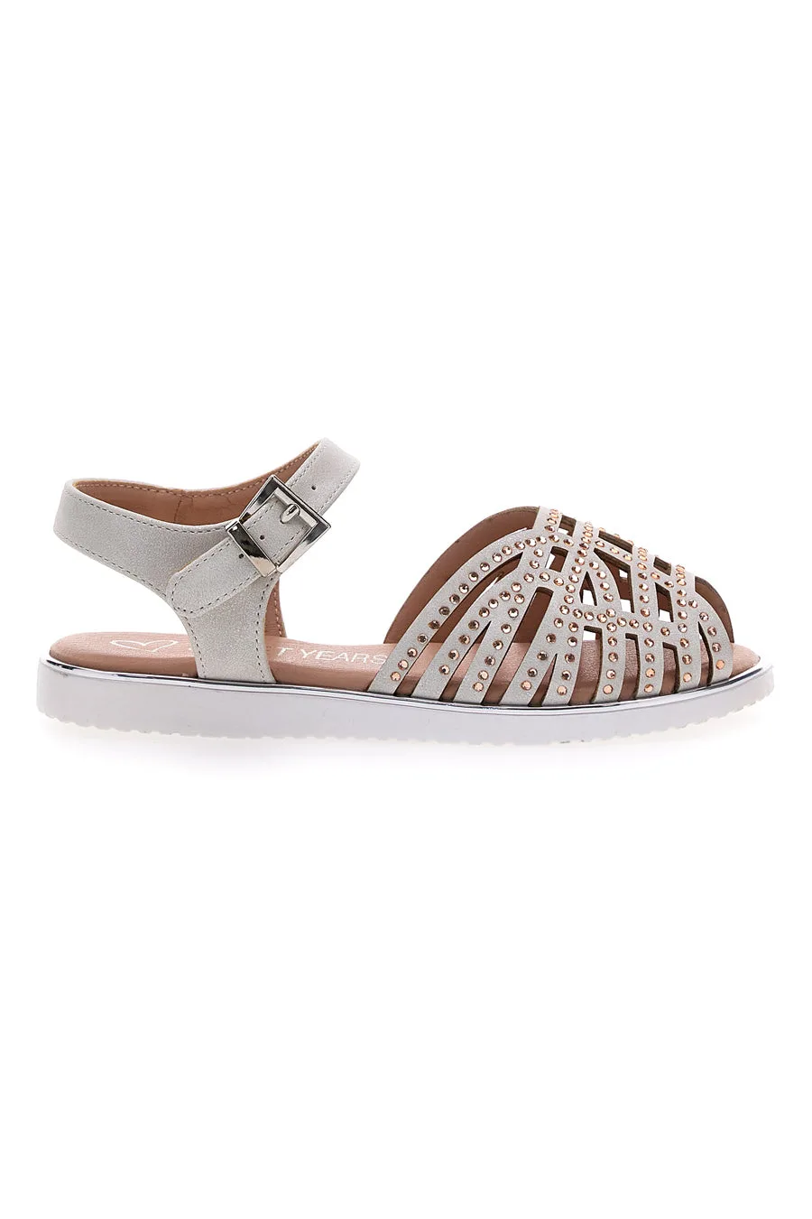 Sandali Bianchi con Brillantini 0497 32 - Sweet Years - FashionsVida