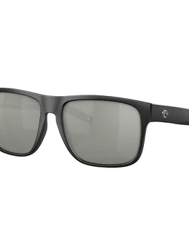 Spearo Xl Mirrored Polarized Sunglasses Matte Black Green Mirror 580G/CAT2 Women - Costa - FashionsVida