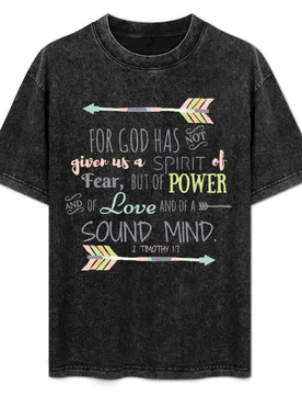 Timothy 1:7 Bible Verse T-Shirt - Aliexpress - FashionsVida