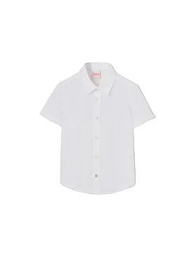 Boboli Chemise à Manches Courtes 873053 White 5 Années Garçon - BÒBOLI - FashionsVida