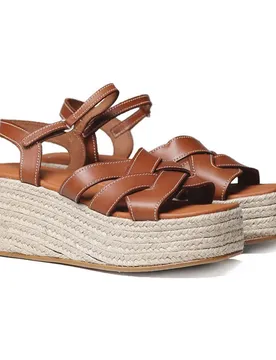 Pons Sandales Compensées En Sparte Cristina Leather EU 42