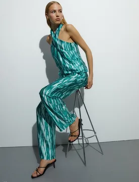 Pantalones rectos de mujer largos - Andam - FashionsVida