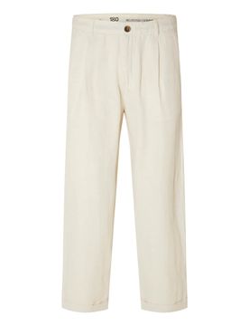 SELECTED Pantalón plisado ecru