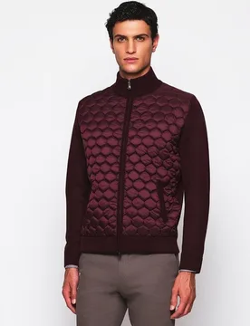 Chaqueta de hombre con cremallera delantero acolchado - Mirto - FashionsVida