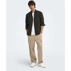 Only & Sons - Pantalón de hombre cargo con cinturilla elástica