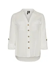 Blusa de manga larga VMBUMPY blanco S