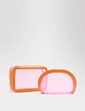 Set of 2 Mesh Toiletry Bags No Colour female - M&S - FashionsVida