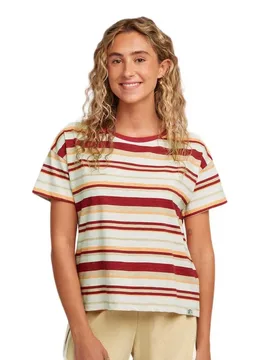 T-shirt à Manches Courtes O´riginals Boxy Stripe Beige O´Riginals S - O´neill - FashionsVida