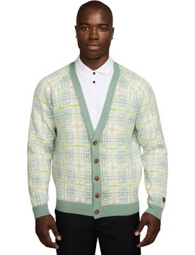 Golf Cardigan Tartan, gruen xxl