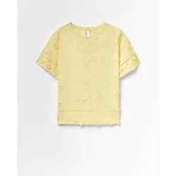 Sfera - Camiseta flores bordadas