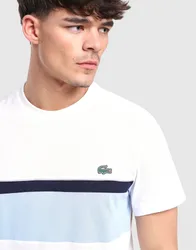 Colour Block Reflective Pipe T-Shirt - Herren, Weiss - male - Size: 4/M