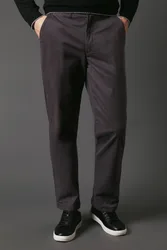 Men's Premium Chino Trousers in Dark Grey Size: 34R - Dark Grey - Size: 34R