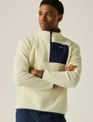 Frankie Funnel Neck Half Zip Fleece Beige male