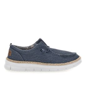 Mocassini blu in tessuto con lacci WALLY BIG CVS 43
