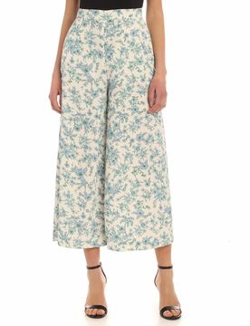 Pantalone palazzo con stampa floreale