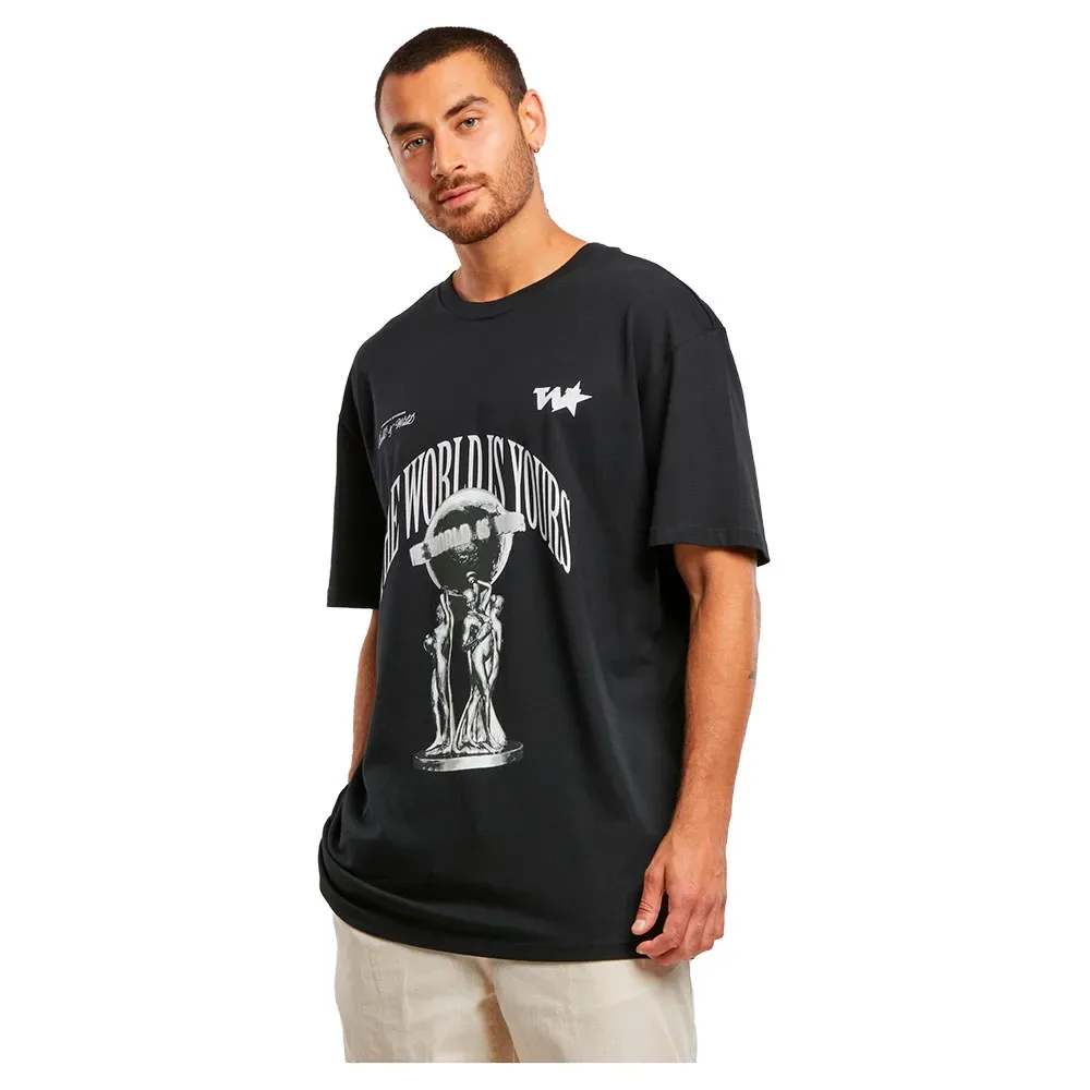 Maglietta A Maniche Corte Your World Black S - Mister TEE - FashionsVida