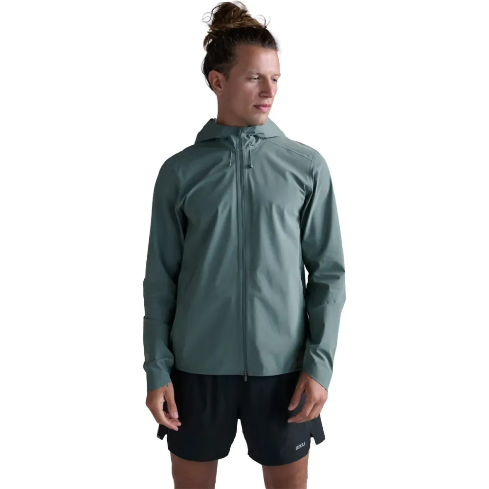 Ignition Shield Waterproof Jacket Olive Leaf / Black Reflective M Men - 2XU - FashionsVida