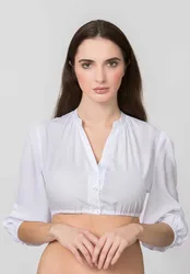 Dirndlbluse Florina (weiss, Gr. 32) von für Damen, Oberteile, 100% Polyester