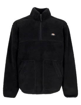 Felpa Collo Alto Uomo Mount Hope Quarter Zip Black - Dickies - FashionsVida