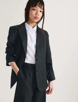 Senior Girls' Regular Fit School Blazer (9-18 Yrs) Black female - M&S - FashionsVida