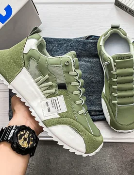Brand leisure sneakers men's shoes green lace up loafers plus size 45 46 47 tenis sneaker adult males platform sport shoes - Aliexpress - FashionsVida