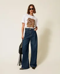 T-shirt regular avec patch brodé