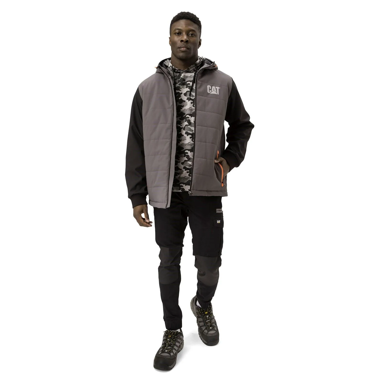 Tech Hybrid Mens Black Jacket Nylon - Size 4xl - Caterpillar - FashionsVida