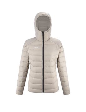 Veste isolante à capuche en duvet Evole 700 beige S