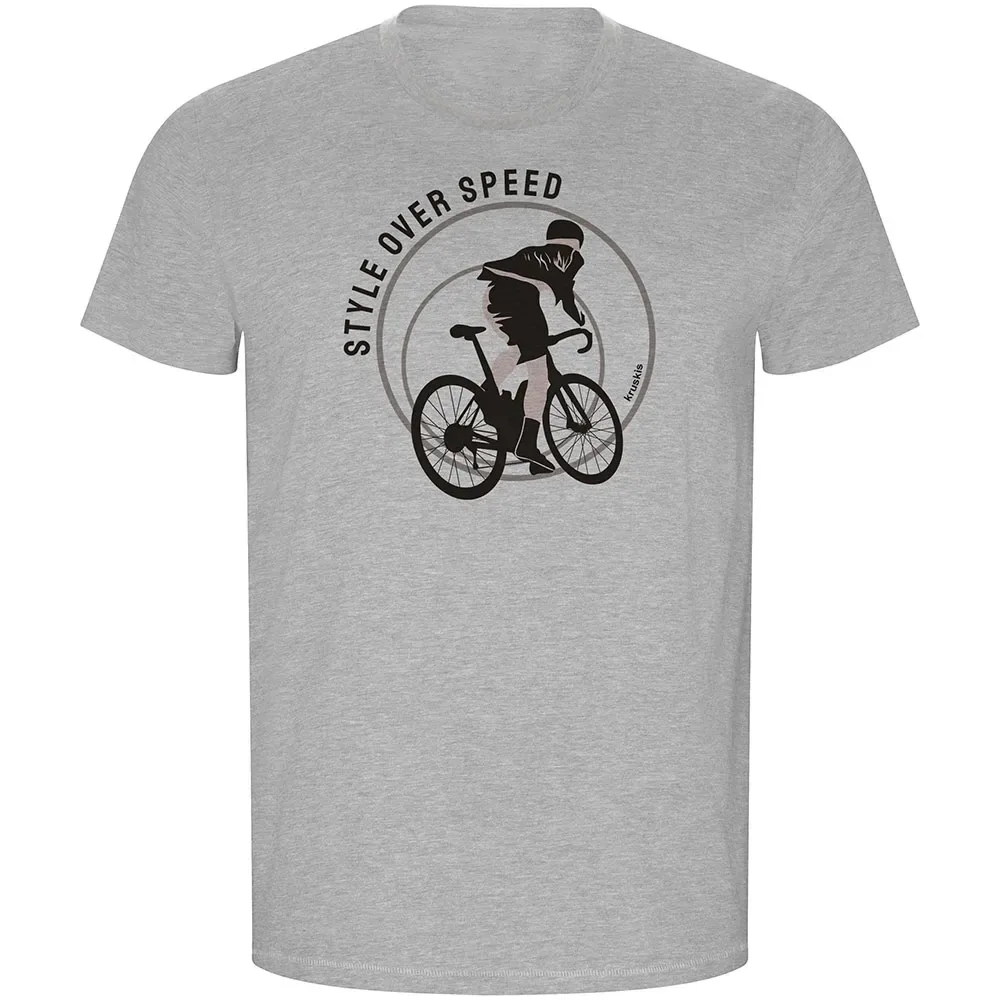 Maglietta A Maniche Corte Style Over Speed Eco Heather Grey - Kruskis - FashionsVida