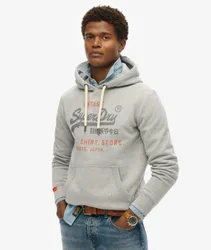 Superdry Men's Lässiges Vintage Logo Heritage Hoodie Grau - Größe: L
