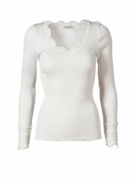 Camiseta de manga larga blanco XS