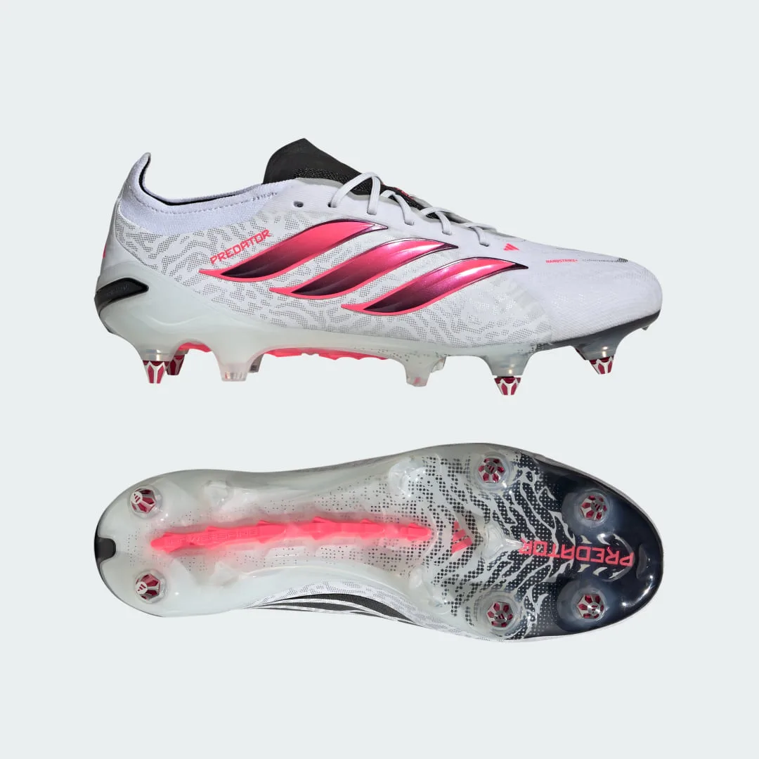 Scarpa da calcio Predator Elite Soft Ground 45 1/3 Cloud White / Solar Turbo / Core Black - Adidas - FashionsVida