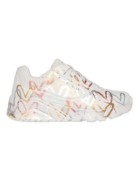 Sneakers beige lavabili in lavatrice Uno Lite Metallic Love 38