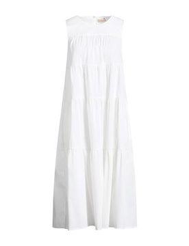 Vestido midi Mujer Marfil 40 Mujer