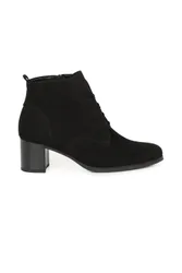 Burst' Heeled Ankle Boots - Black - Size: 4.5