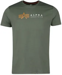 T-Shirt - ALPHA LABEL T - L bis XXL - für Männer - Größe L - oliv - Männer - male