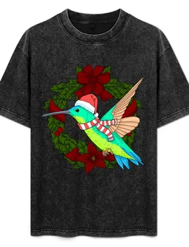Christmas Hummingbird Gift Women Hummingbird Christmas T-Shirt Heavy Duty Casual Work Tee - Aliexpress - FashionsVida