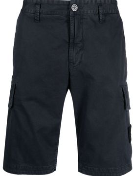 Angled Hand Pockets Cargo Shorts with Concealed Snaps