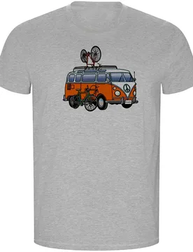 T-shirt à Manches Courtes Hippie Van Bike Eco - Kruskis - FashionsVida