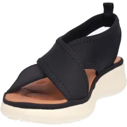 Sandalias de tiras de mujer cruzadas con cierre elástico
